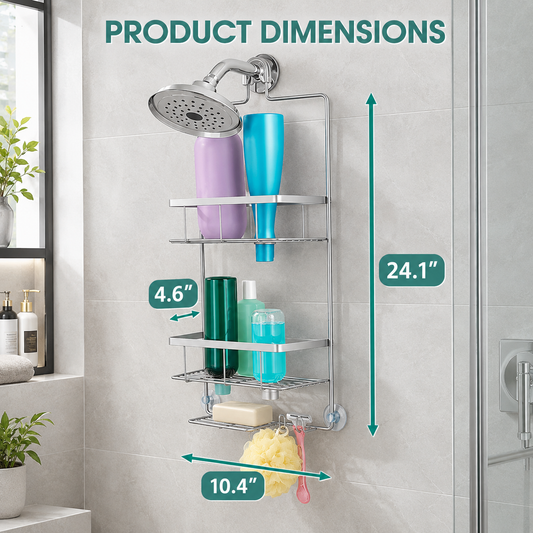 Premium Hanging Shower Caddy Organizer