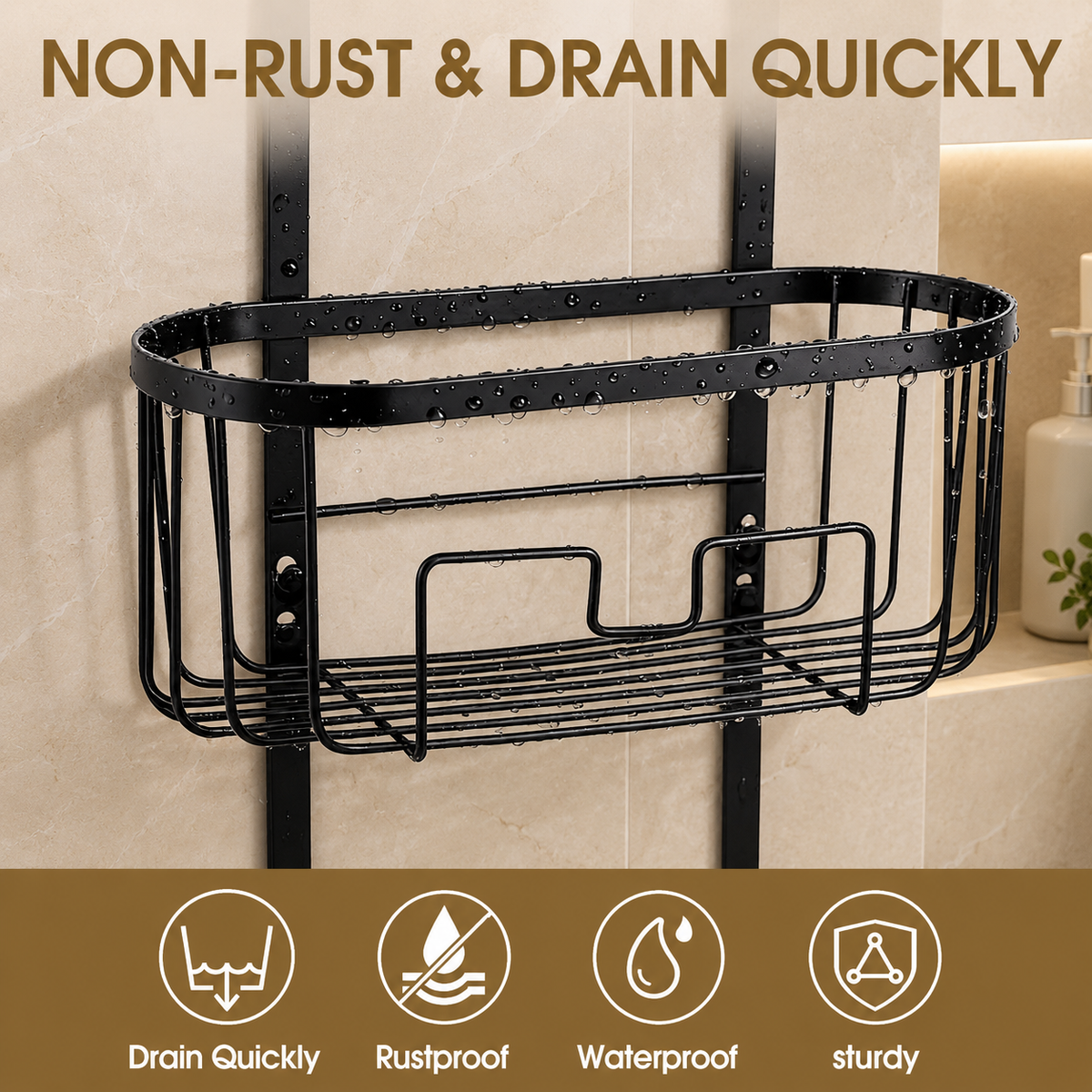 3-Tier Hanging Shower Caddy Organizer