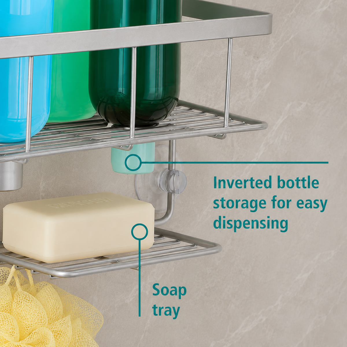 Premium Hanging Shower Caddy Organizer