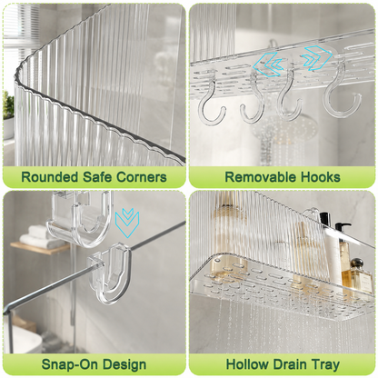 Clear Suction Shower Caddy Organizer