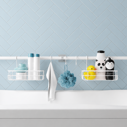 Adjustable Tension Rod Bath Organizer